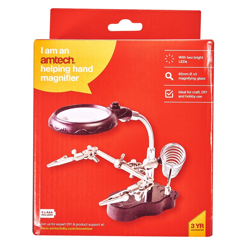 Amtech S2885 Helping hand magnifier set and soldering stand with