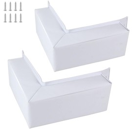 ORLANG 2Pack Dock Corner Bumpers,PVC Boat Dock Fenders with Stainless Steel Screws,Boat Dock Guards,Docking Edging Guard for Docking Edges, Corner Dock or Piers Edge(White)