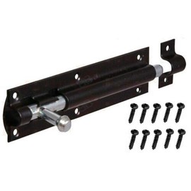 Paulstore 2x Large Garden Gate Shed Sliding Door 8" Tower Bolt Black Latch Catch