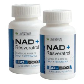 Nad + Resveratrol 2 Piezas 120 Caps Live Nature Antioxidante