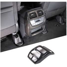 HIRUFAIT Rear Air Vent Outlet Frame Trim for Honda Pilot 2016-2022/ Ridgeline 2017-2024/ Passport 2019-2024, Rear Air Conditioning Vent Protector Cover Anti Kick ABS(Carbon Fiber Pattern)