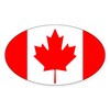 CafePress Canadian Flag Oval Car Bumper Sticker