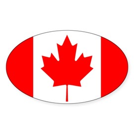 CafePress Canadian Flag Oval Car Bumper Sticker