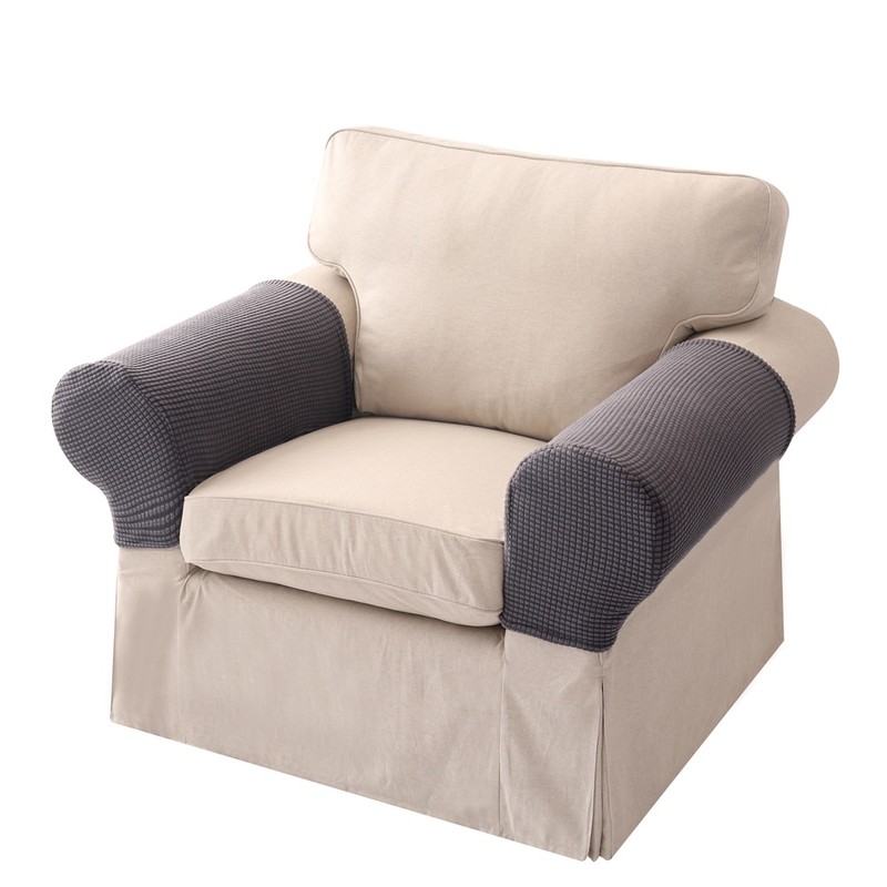 Universal Knit Thicken Non Slip Sofa Armrest Cover Polyester Flexible