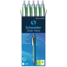 Schneider Slider Rave XB 132504 Ballpoint Pen (Pack of 5) Green