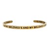 Ani LeDodi VeDodi Li in Hebrew Inspirational Stackable Gold Plated