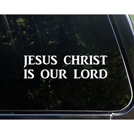 Sweet Tea Decals Jesus Christ is Our Lord- 8-3/4"x 2-1/2"- Vinyl Die Cut Decal/Bumper Sticker for Windows, Trucks, Cars, Laptops, Macbooks, Etc.
