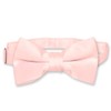 Vesuvio Napoli BOY'S BOWTIE Solid PINK Color Youth Bow Tie