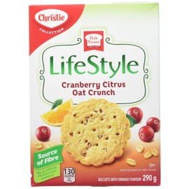 Peek Freans Lifestyle Cranberry Citrus Oat Crunch Cookies | 290g box from Canada
