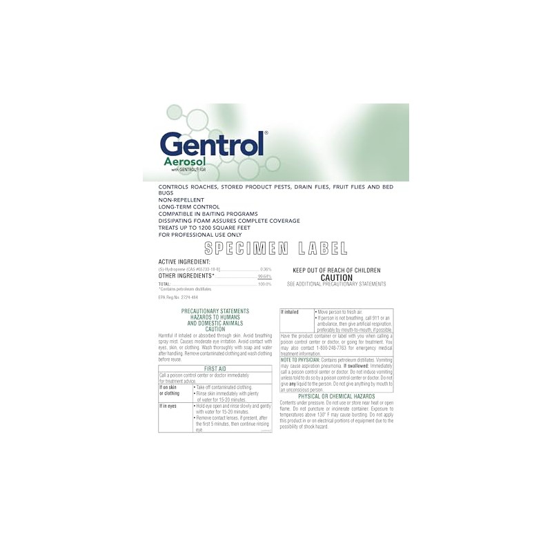 Zoecon Gentrol 16oz Aerosol + Disposable Gloves