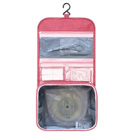 Travel Bag for Ostomy and Colostomy Supplies - Perfect for Post - Surgery Users, with Hanging Design and Stylish Covers for Female Patients (Pink)