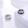 PAURO Women's Ceramic 7 mm Minimalist Highly Polished Wedding Band