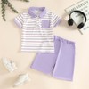 Lianpyxa Toddler Kid Boy Clothes Textured Striped Polo Collar Top