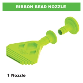 Albion Engineering Company 1018-G01 Ribbon Bead Nozzle for Dispensing Vapor and Air Barrier Sealants, Adjustable, 1/8" Thick x 2" to 4" Wide, Bright Green