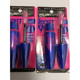 Maybelline LOT of 2 - Maybelline New York The Rocket Washable Mascara - 401 Very Black NEW