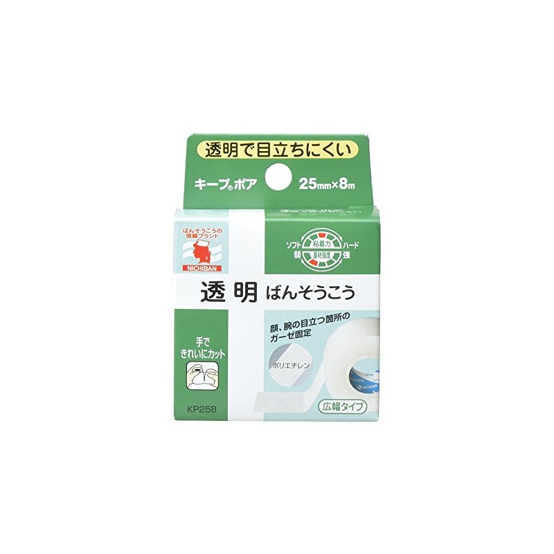 Nichiban Transparent Banso-Ko Keep Pore 1.0 inches (25 mm) Wide,