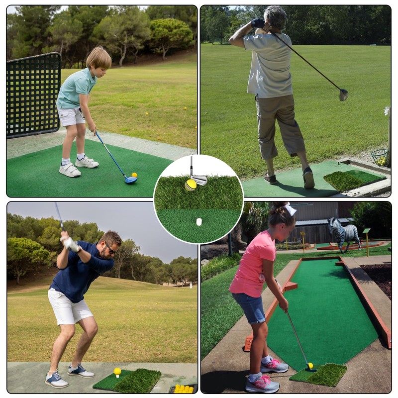 Golf Hitting Mat,Portable Golf Strike Mat With Antislip Rubber Base,