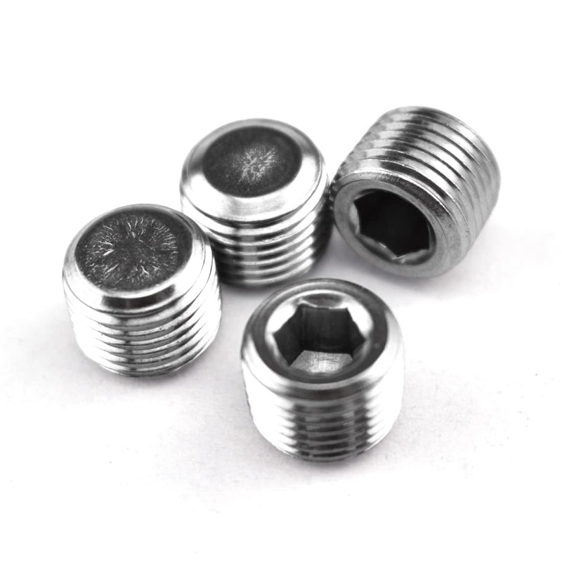 Internal Hex Countersunk Male Thread Pipe Plug Connector，ZESE 4PCS 3/8"NPT