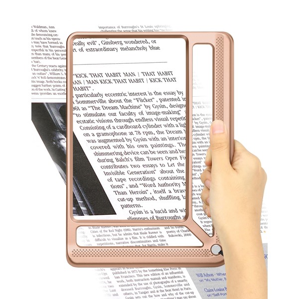 Tobegiga 5 x Reading Magnifying Glass Hand Magnifier Lightweight Magnifying