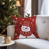 AgQrDkrc Christmas Pillow Covers 18x18 inch Christmas Decorations Snowman Xmas