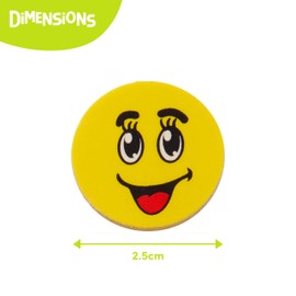 THE TWIDDLERS - 100 Novelty Funny Face Rubber Erasers for Kids & School