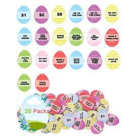 20Pcs Easter Egg Fillers Wooden Tokens,Easter Basket Essentials ,Basket Stuffers for Teen Easter Prizes Stuffers Coins, Unique Family Easter Egg Hunt Activities (20)