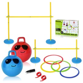 B4 Adventure Playzone-fit Obstacle Course Race Set - Perfect for Indoor & Outdoor Active Play Every Day, Easy Setup & Endless Course Layouts