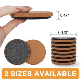 Felt Furniture Sliders for Hardwood Floors Large 8 PCS diameter 90mm Round Reusable Furniture Slider with Extra Thick Design - Heavy-Duty Furniture Movers - Felt Sliders Effortless Moving