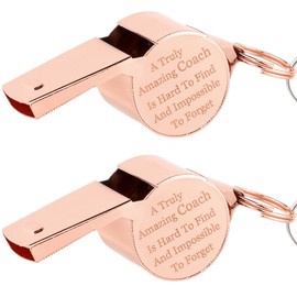 COFOZA Pack of 2 Gifts for Coach Whistle Basketball Volleyball Baseball Coach Gifts Men Women Teacher - A Turly Amazing Coach is Hard to Find (Rose Gold)