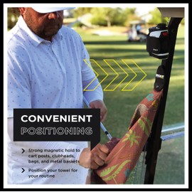 STICKIT Magnetic Golf Towel, Premium 29" Microfiber with Deep Waffle Pockets, Industrial Strength Magnet for Secure Hold to Golf Carts & Clubs, Ultra-Absorbent, Fast-Drying, Easy-Clean Design