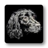 Fractal Artworks Sprocker Spaniel Coaster Set with Fractal Art Design.