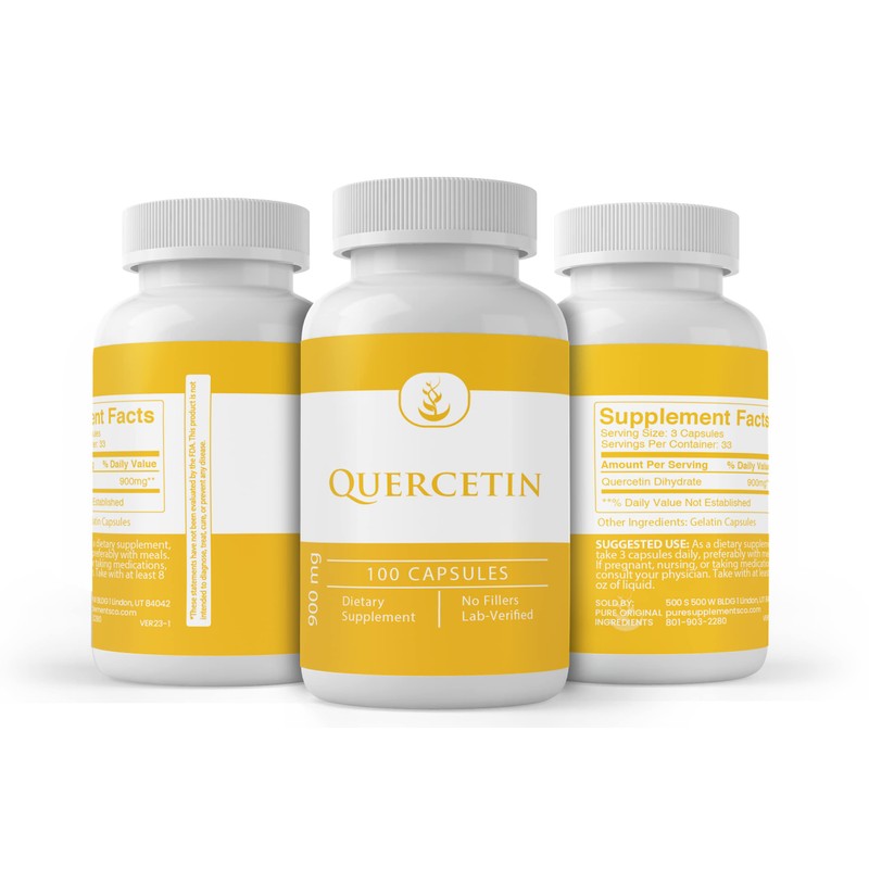 Pure Original Ingredients Quercetin (100 Capsules) Always Pure, No Additives