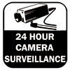 Dan's Decals 24 Hour Surveillance Decal, Security Camera Sticker, Smile