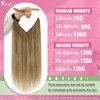 YoungSee Wire Real Hair Extensions Balayage Invisible Wire Hair Extensions