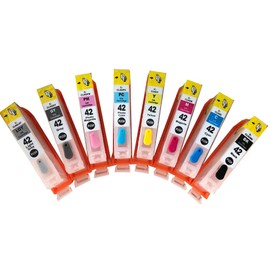 UP CLI-42 Refillable Ink Cartridge Compatible for Canon Pro100 Pro-100 CISS CIS CLI-42 Empty 1set 8pcs with auto Reset chip