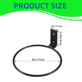 Ompinda Flower Pot Holder Ring, 3 Pack Collapsible Metal Wall Mounted Metal Planter Hangers Ring with Screws for Indoor Use and Outdoor Garden Decor (6 inch)