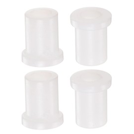 HARFINGTON 4pcs Flanged Sleeve Bearings 10.2mm Bore 16.7mm OD 25mm Length Nylon Bushings for Shaft, White