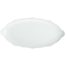 Royal Copenhagen 1017282 White Fluted Half Lace Pickle Dish Plate, 9.6 inches (24.5 cm), Wedding Gift, Gift