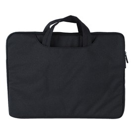 15.6 Inch Laptop Bag Stylish Lightweight Water Resistant Oxford Cloth Slim Computer Carry Case for Business Travel Home Black