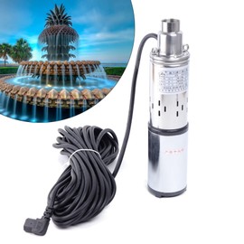 DYRABREST 280W DC48V Solar Water Pump Stainless Steel Submersible Deep Well Pump 16L/min for use in ships, fishing boats, fish ponds, agricultural irrigation (48V 280W)