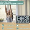 Atomic Wall Clock Battery Operated,10.5 inch Digtial Desk Clock with