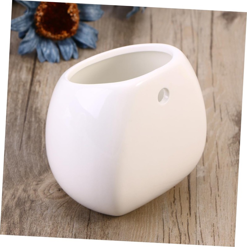 Totority 2pcs Hanging Ceramic Flowerpot for Wall Planters for Succulent