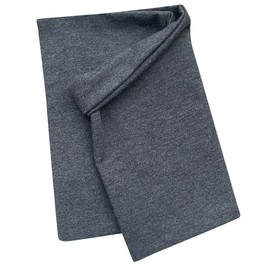 Wollhuhn Eco Boys / Girls Lightweight Loose Slip-On Scarf/Neckerchief/Loop Cotton Two Layers Jersey Transition Periods / Summer 32132220, Plain / plain anthracite