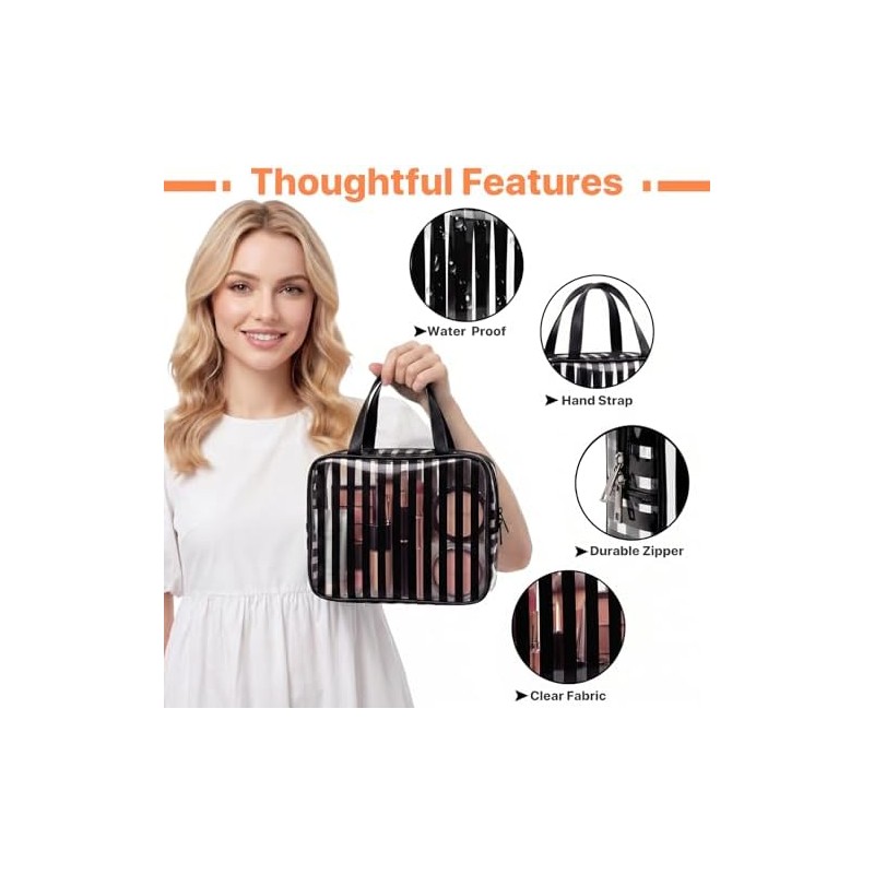 Travel Makeup Organizer, Compact Lightweight Accessory for Travel and Daily