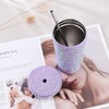 500ml Water Bottle Stainless Steel Rhinestone Decoration Vacuum Water Cup