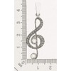 AFP AS-591 Treble Clef Pendant 925 Sterling Silver with Zirconia,