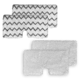 4 Packs Replacement Steam Mop Pads with Scrub Strips for Shark Steam Pocket Mop S3500 S3501 S3601 S3550 S3901 S3801 Washabl Microfiber Cleaning Steamer Pads