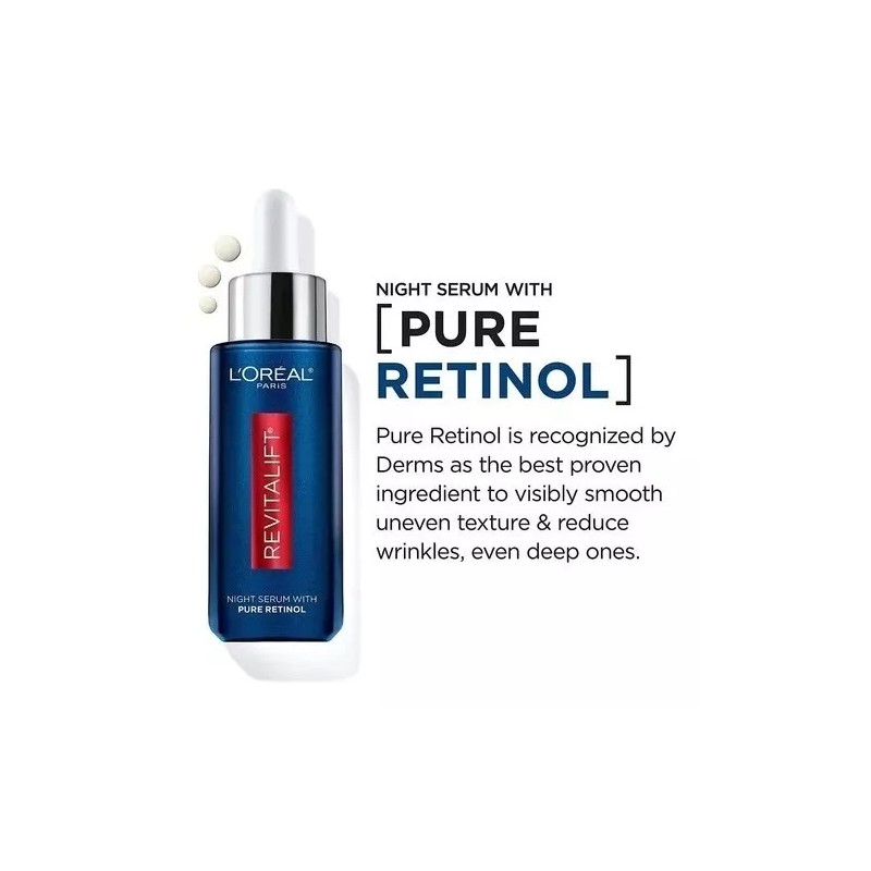 L'oreal Revitalift Night Serum Pure Retinol Importado