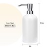 UHEY HOME Ceramic White Soap Dispenser Bathroom, 16.9oz Hand Soap