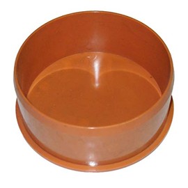 Soil Pipe Cap 110 mm Inlet - Push Fit - Underground - Brown - Waste